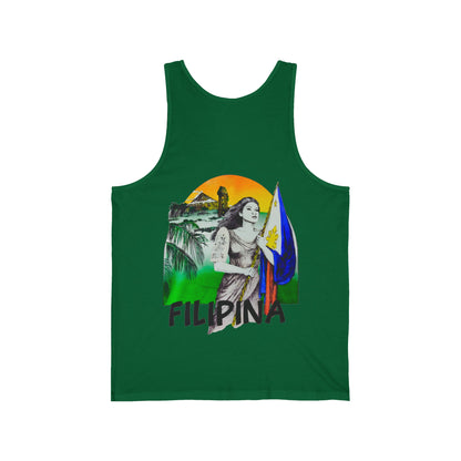 Filipino Strength Filipina Vintage Design 90s New Print Unisex Jersey Tank