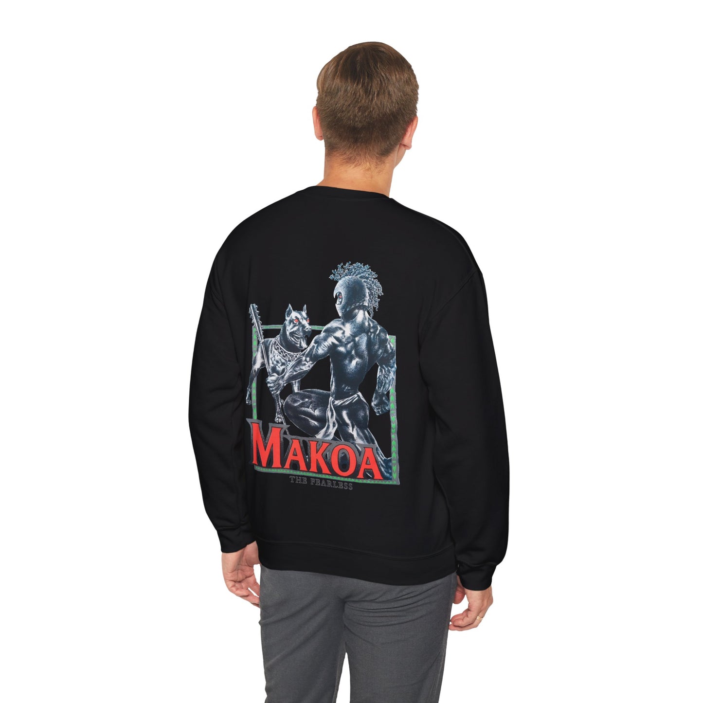 Hawaiian Strength Makoa The Fearless Vintage Design 90s New Print Unisex Heavy Blend™ Crewneck Sweatshirt