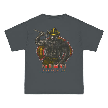 Hawaiian Strength Fire Fighter Ka Kainai ahi Vintage Design 90s New Print Beefy-T®  Short-Sleeve T-Shirt