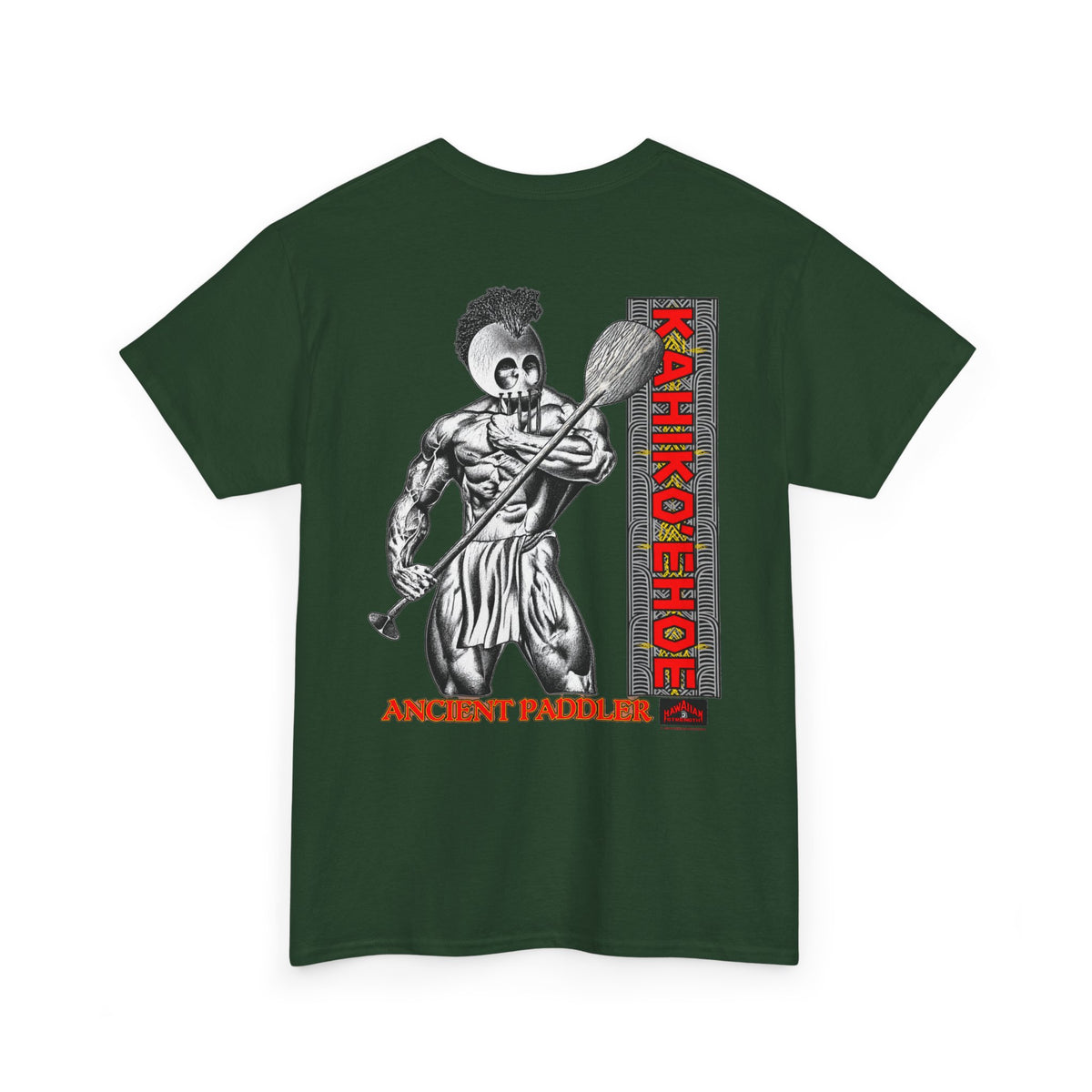 Hawaiian Strength Ancient Paddler T-shirt Unisex Heavy Cotton Tee