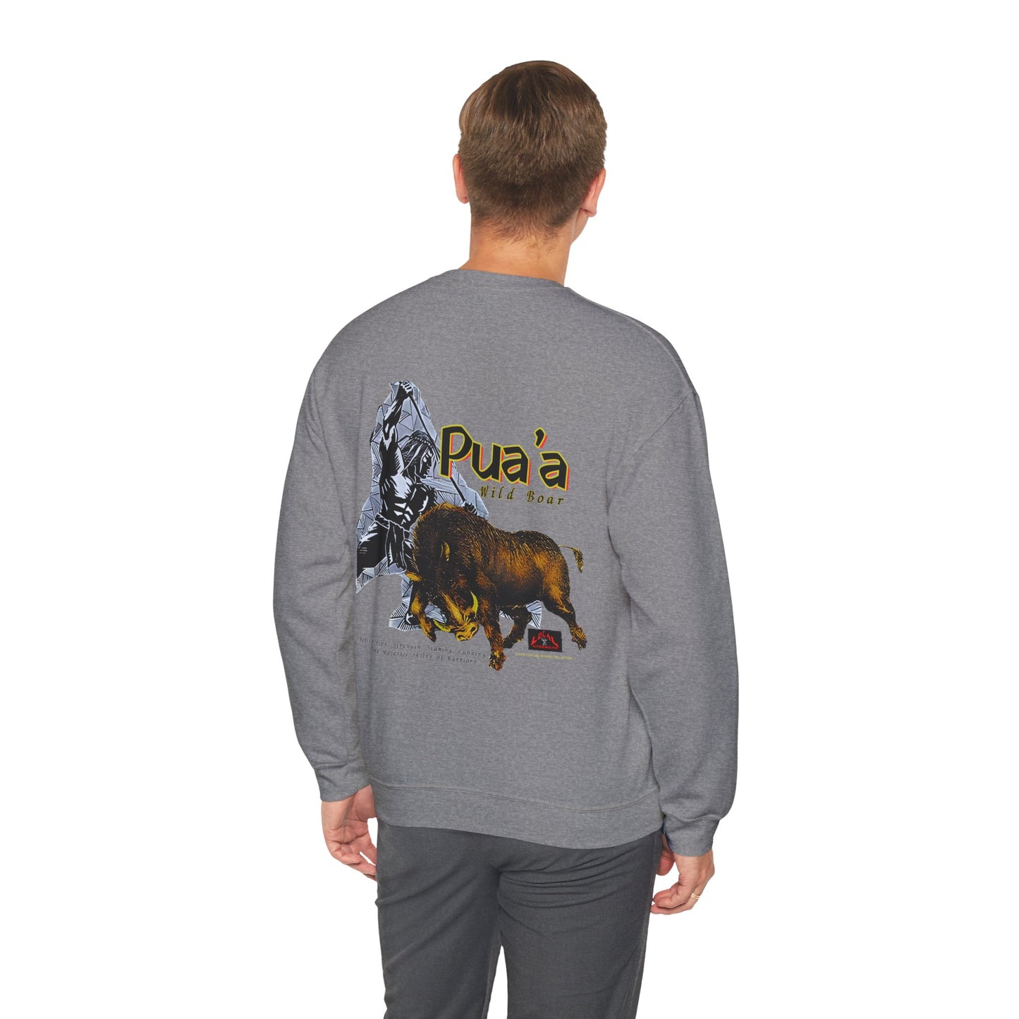 Local Strength Pua'a Wild Boar Vintage Design 90s New Print Unisex Heavy Blend™ Crewneck Sweatshirt