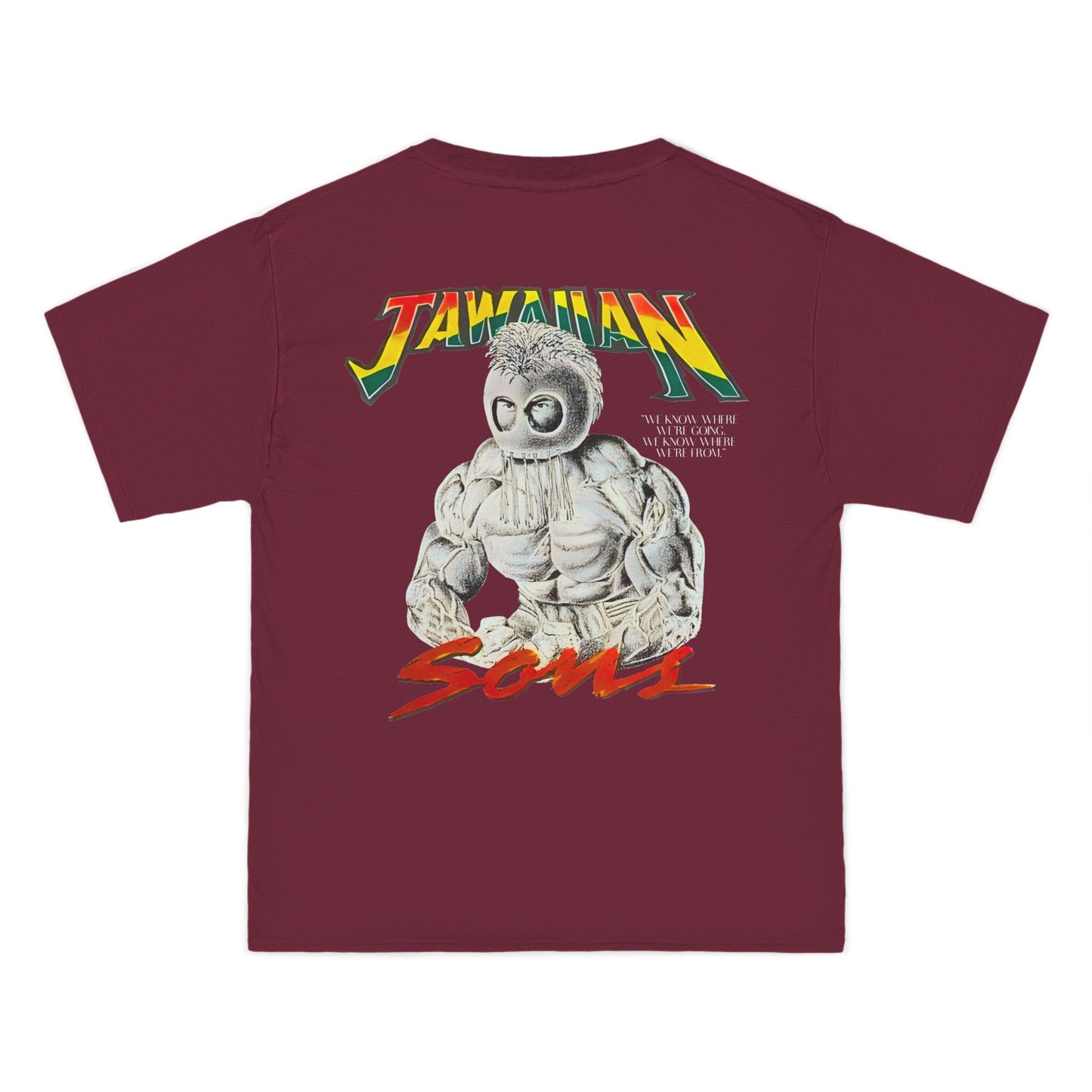 Jawaiian Strenght Jawaiian Sons Vintage Design 90s New Print Beefy-T®  Short-Sleeve T-Shirt