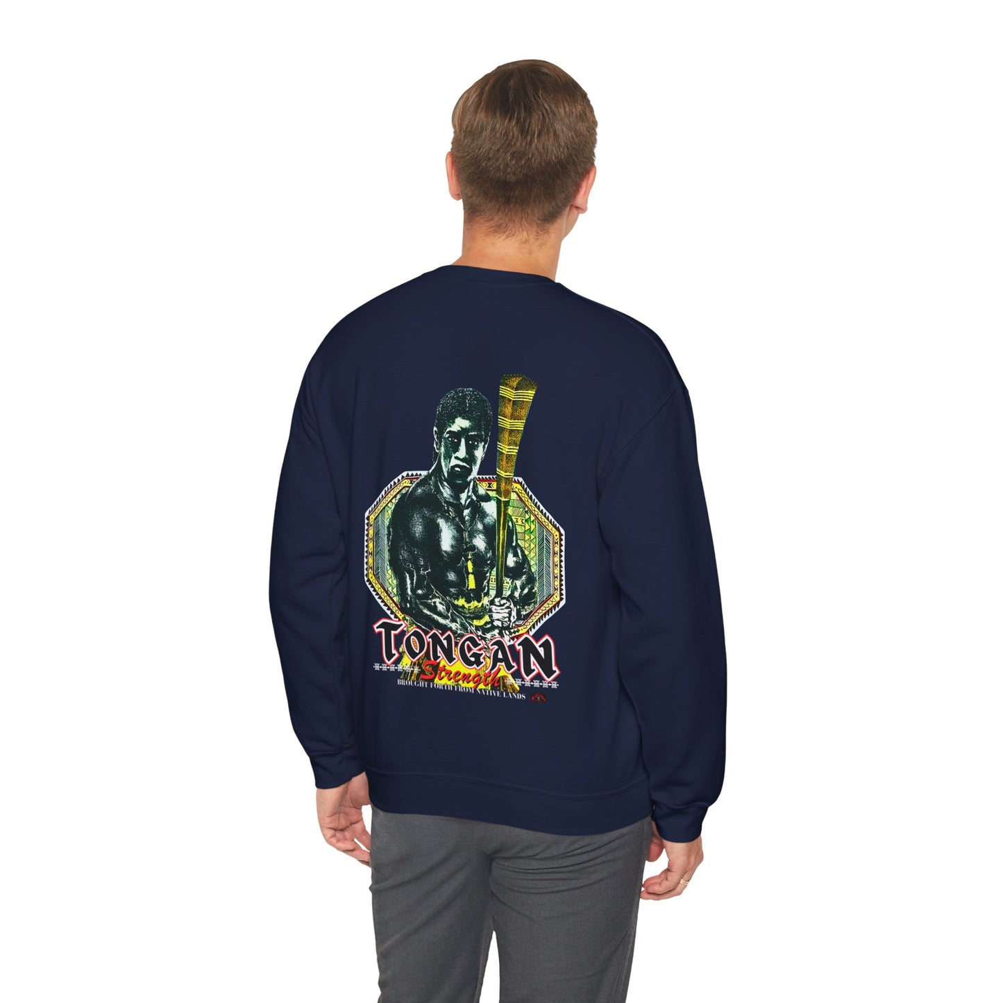 Local Strength Tongan Strength Brought Forth From Native Lands Vintage Design 90s New Print Unisex Heavy Blend™ Crewneck Sweatshirt