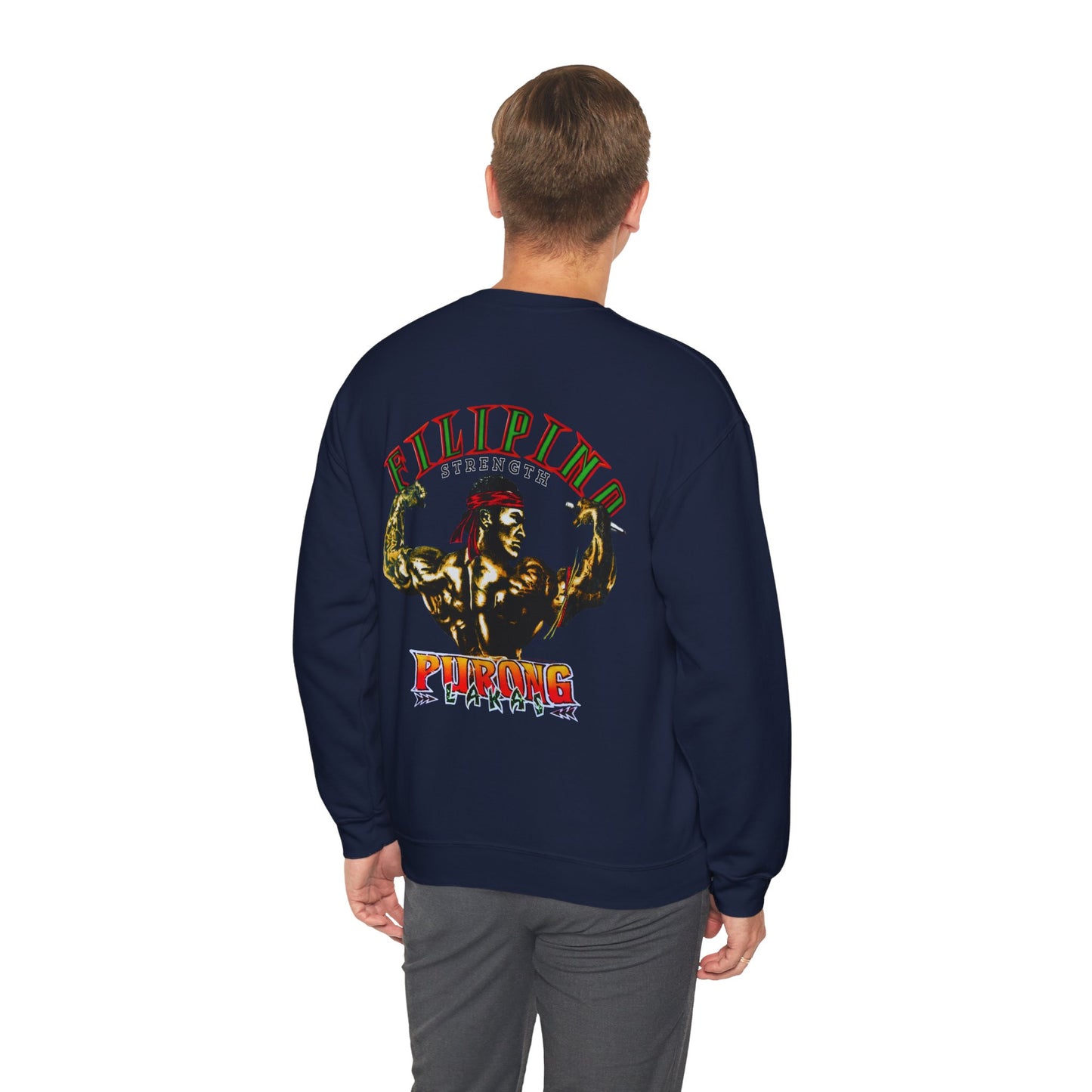 Filipino Strength Purong Lakas Vintage Design 90s New Print Unisex Heavy Blend™ Crewneck Sweatshirt