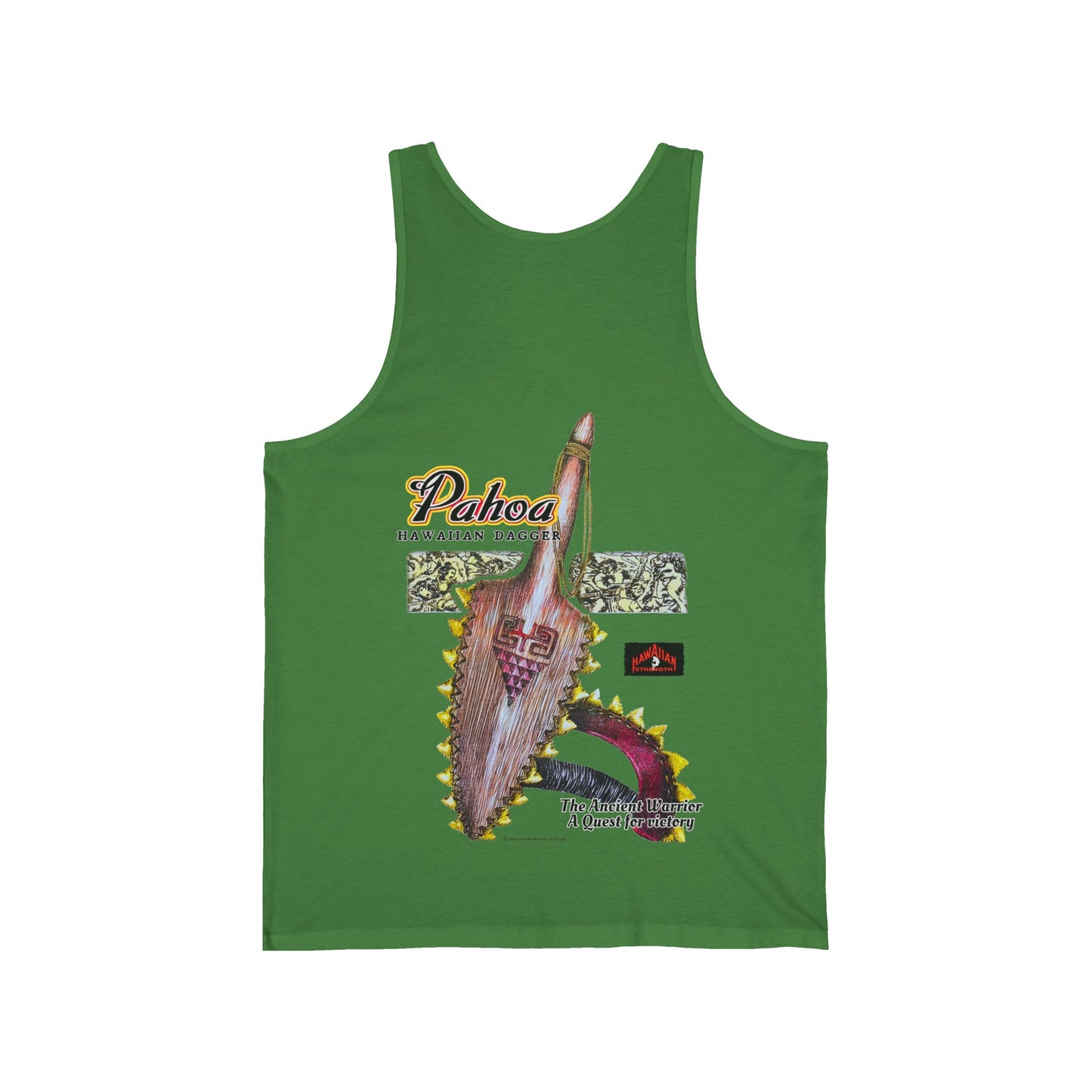 Hawaiian Strength Pahoa Hawaiian Dagger Vintage 90s Design New Print Unisex Jersey Tank