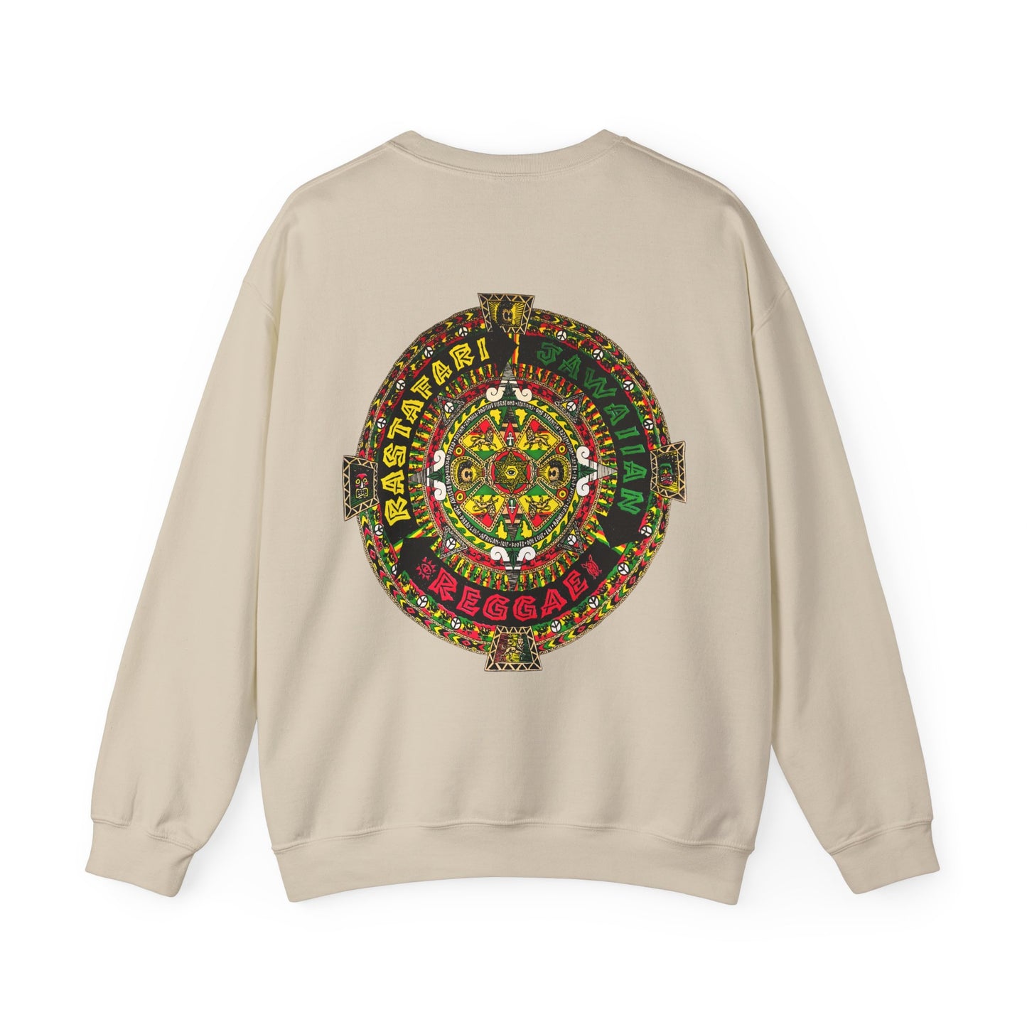 Jawaiian Strength Rastafari Jawaiian Reggae Vintage Design 90s New Print Unisex Heavy Blend™ Crewneck Sweatshirt