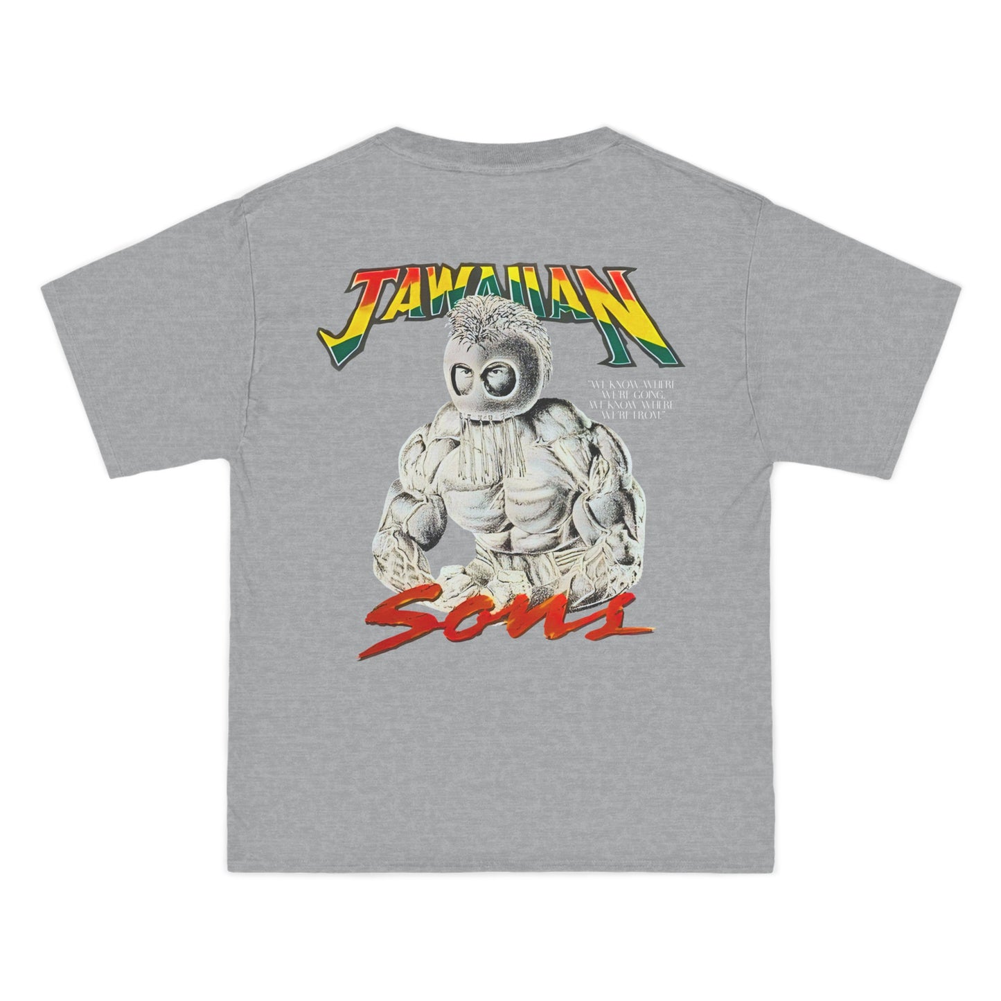 Jawaiian Strenght Jawaiian Sons Vintage Design 90s New Print Beefy-T®  Short-Sleeve T-Shirt