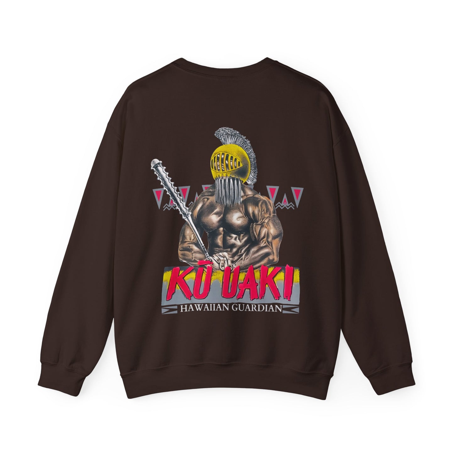 Hawaiian Strength Hawaiian Guardian Ku Uaki Vintage Design 90s New Print Unisex Heavy Blend™ Crewneck Sweatshirt