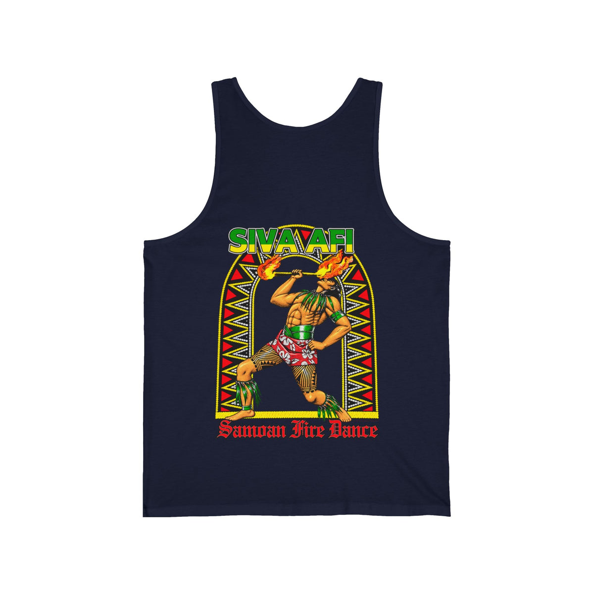 Samoan Strength Siva Afi Samoan Fire Dance Unisex Jersey Tank