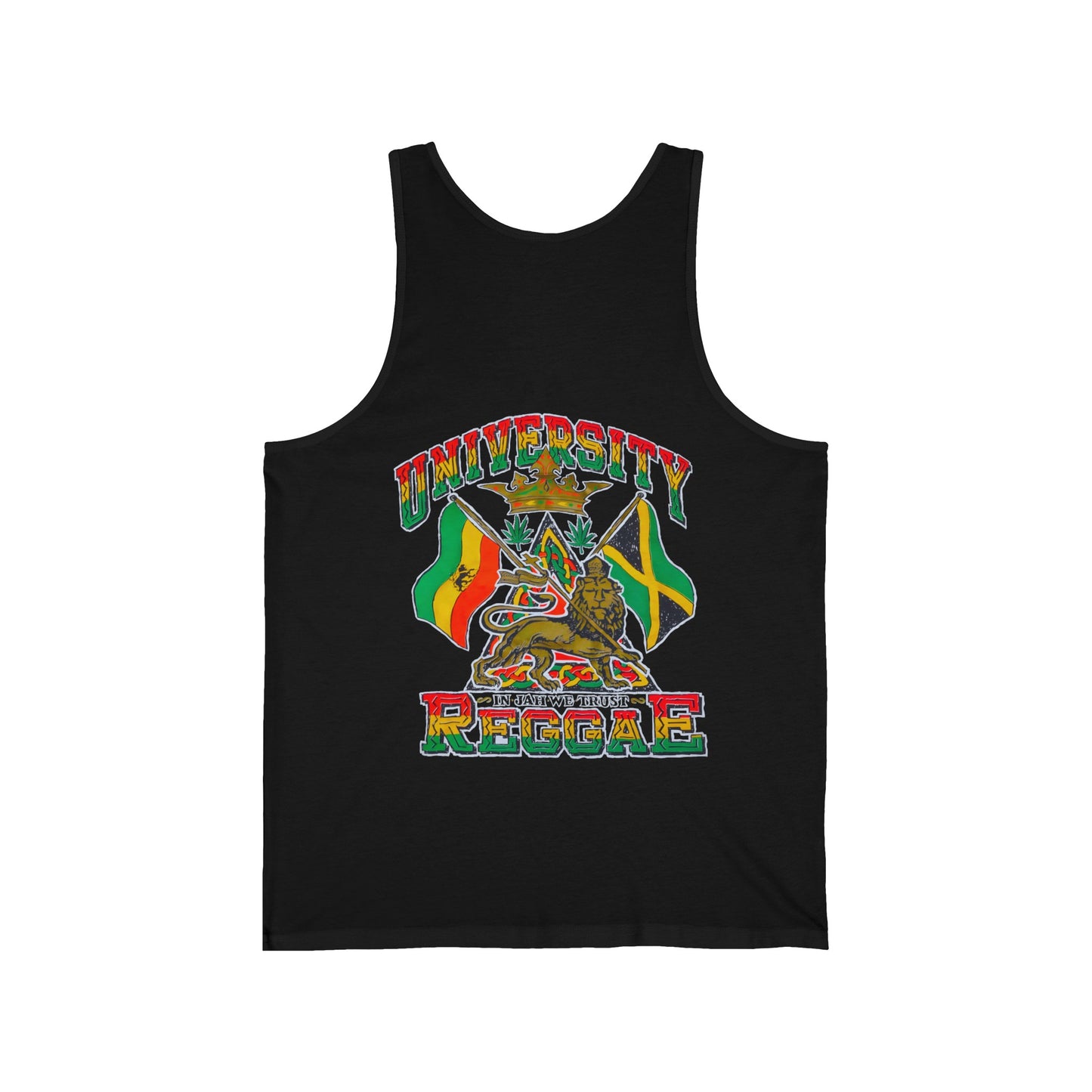 Jawaiian Strength University Reggae In Jah We Trust Vintage Design 90s New Print Unisex Jersey Tank