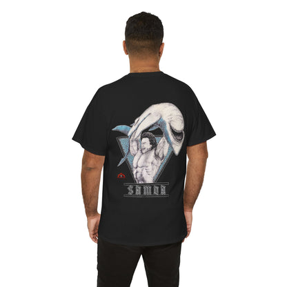 Samoan Strength Samoa Vintage 90s Design New Print Unisex Heavy Cotton Tee
