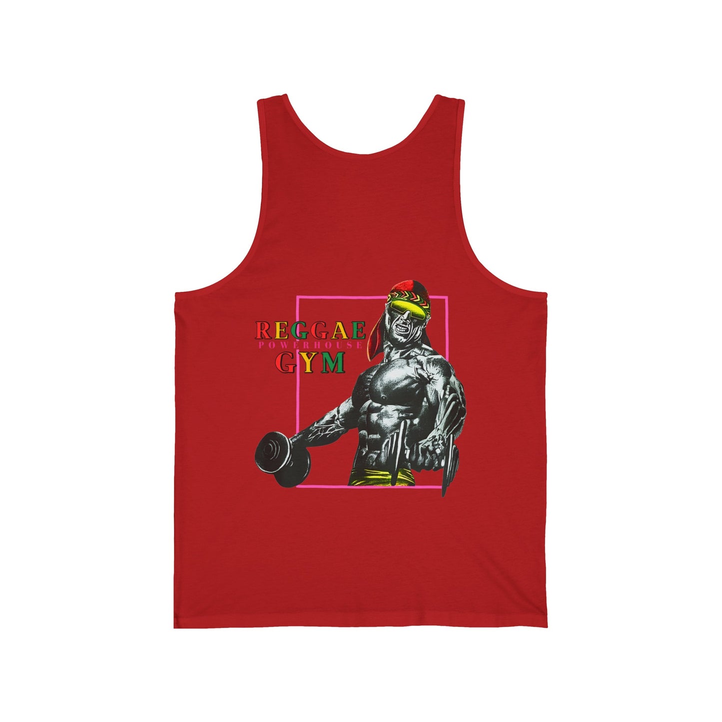 Jawaiian Strength Reggae Powerhouse Gym Vintage Design 90s New Print Unisex Jersey Tank