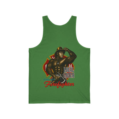 Hawaiian Strength Hawaiian Firefighter Local Strength Vintage 90s Design New Print Unisex Jersey Tank