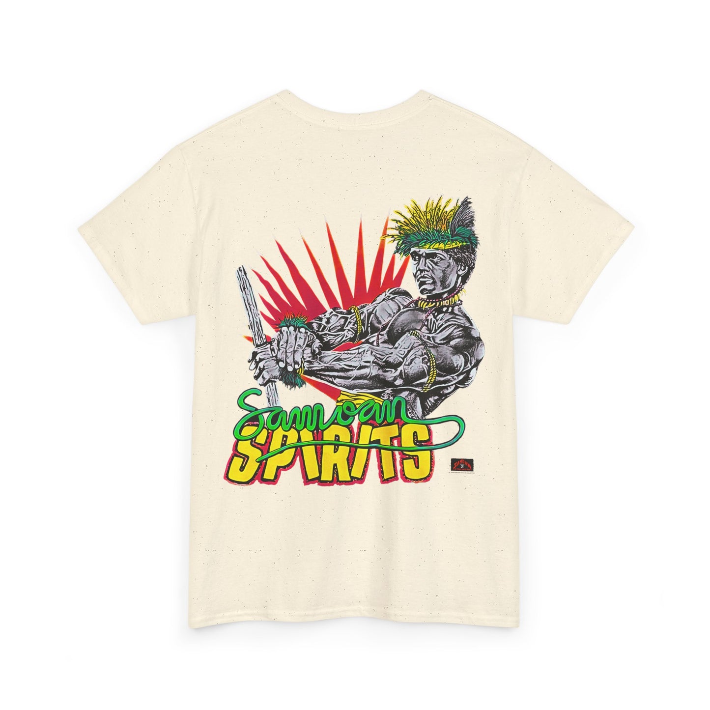 Samoan Strength Samoan Spirits Vintage 90s Design New Print Unisex Heavy Cotton Tee
