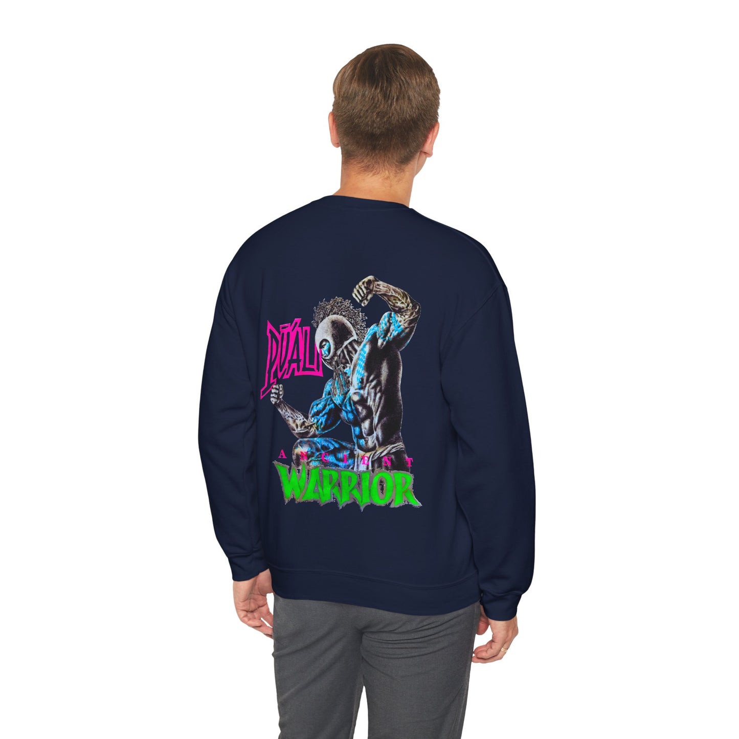 Hawaiian Strength Puali Ancient Warrior Vintage Design 90s New Print Unisex Heavy Blend™ Crewneck Sweatshirt