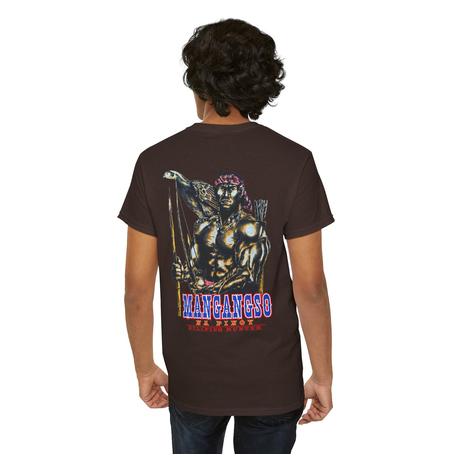 Filipino Strength Mangangso Na Pinoy Filipino Hunter Vintage Design 90s New Print Unisex Heavy Cotton Tee