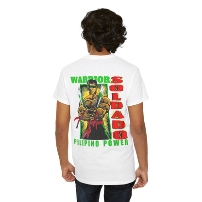 Filipino Strength Soldado Warrior Pilipino Power Vintage Design 90s New Print Unisex Heavy Cotton Tee