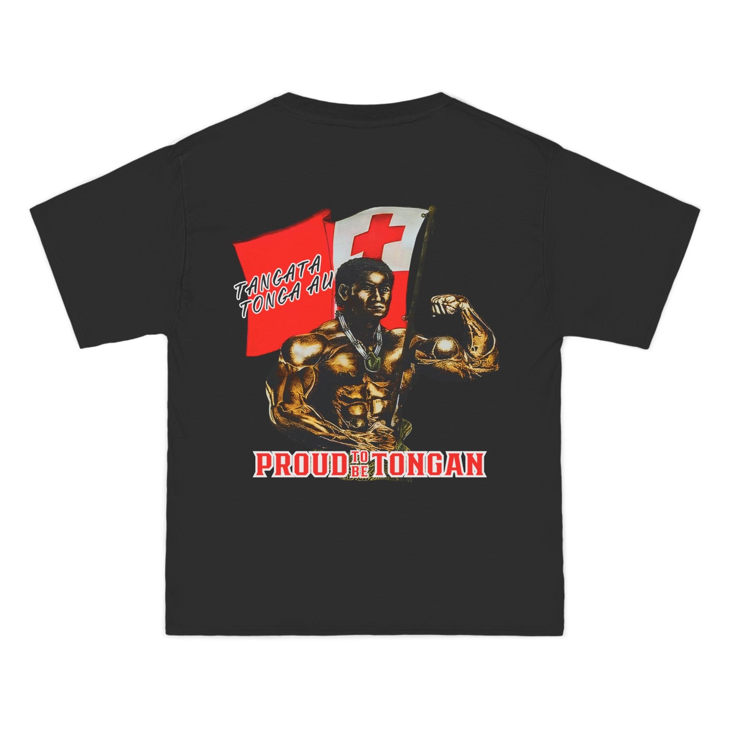 Local Strength Proud To Be Tongan Tangata Tonga Au Vintage Design 90s New Print Beefy-T®  Short-Sleeve T-Shirt