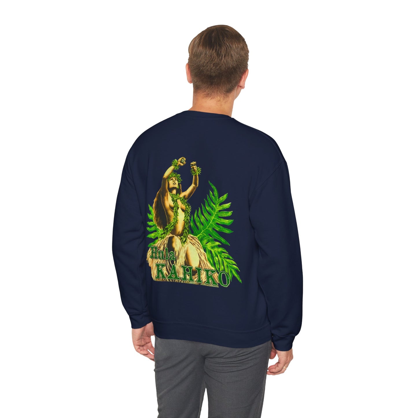 Hawaiian Strength Hula Kahiko Vintage Design 90s New Print Unisex Heavy Blend™ Crewneck Sweatshirt