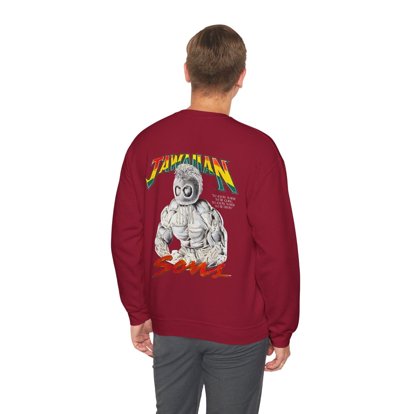 Jawaiian Strenght Jawaiian Sons Vintage Design 90s New Print Unisex Heavy Blend™ Crewneck Sweatshirt