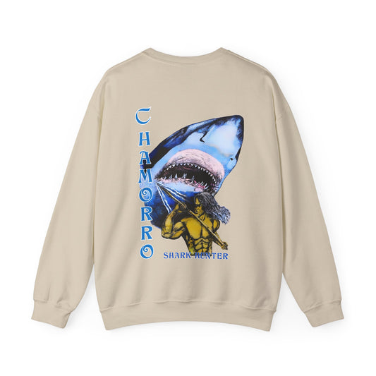 Chamorro Warrior Guam Chamorro Shark Hunter Vintage Design 90s New Print Unisex Heavy Blend™ Crewneck Sweatshirt