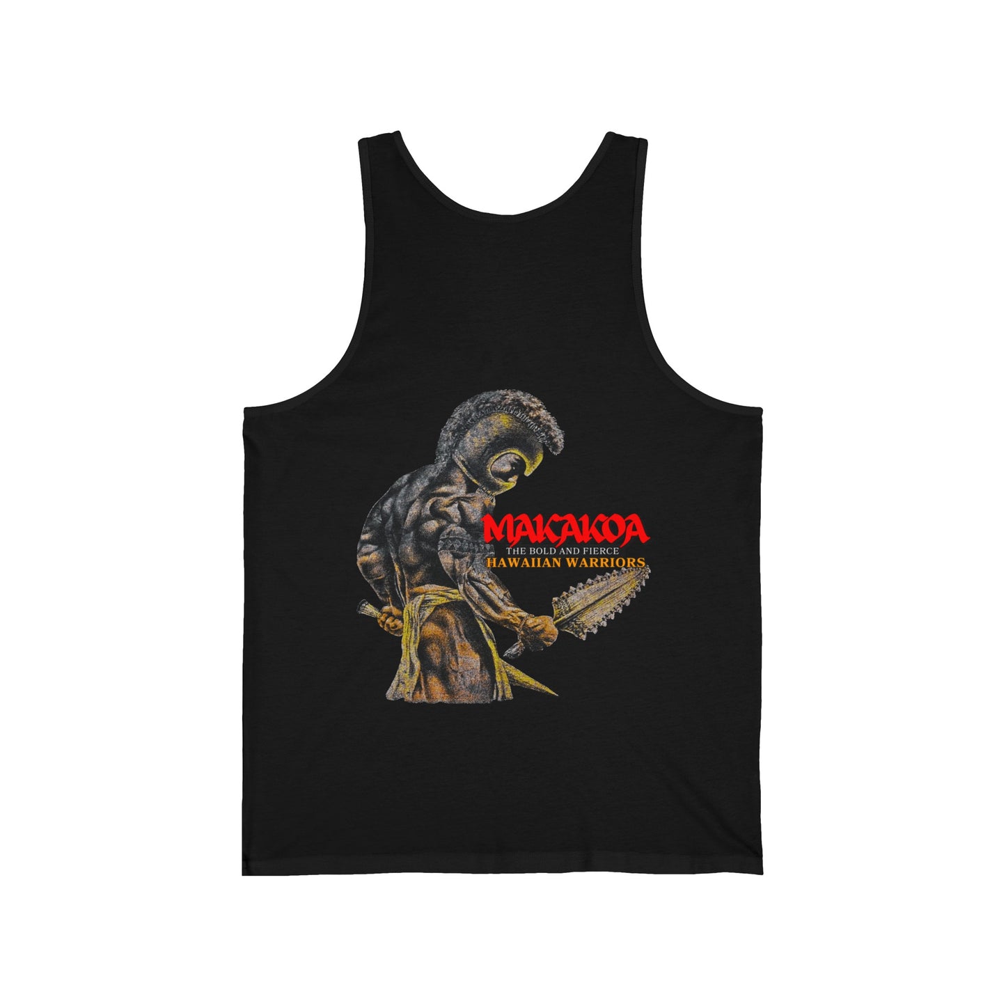 Hawaiian Strength Makakoa The Bold and Fierce Hawaiian Warriors Vintage Design 90s New Print Unisex Jersey Tank