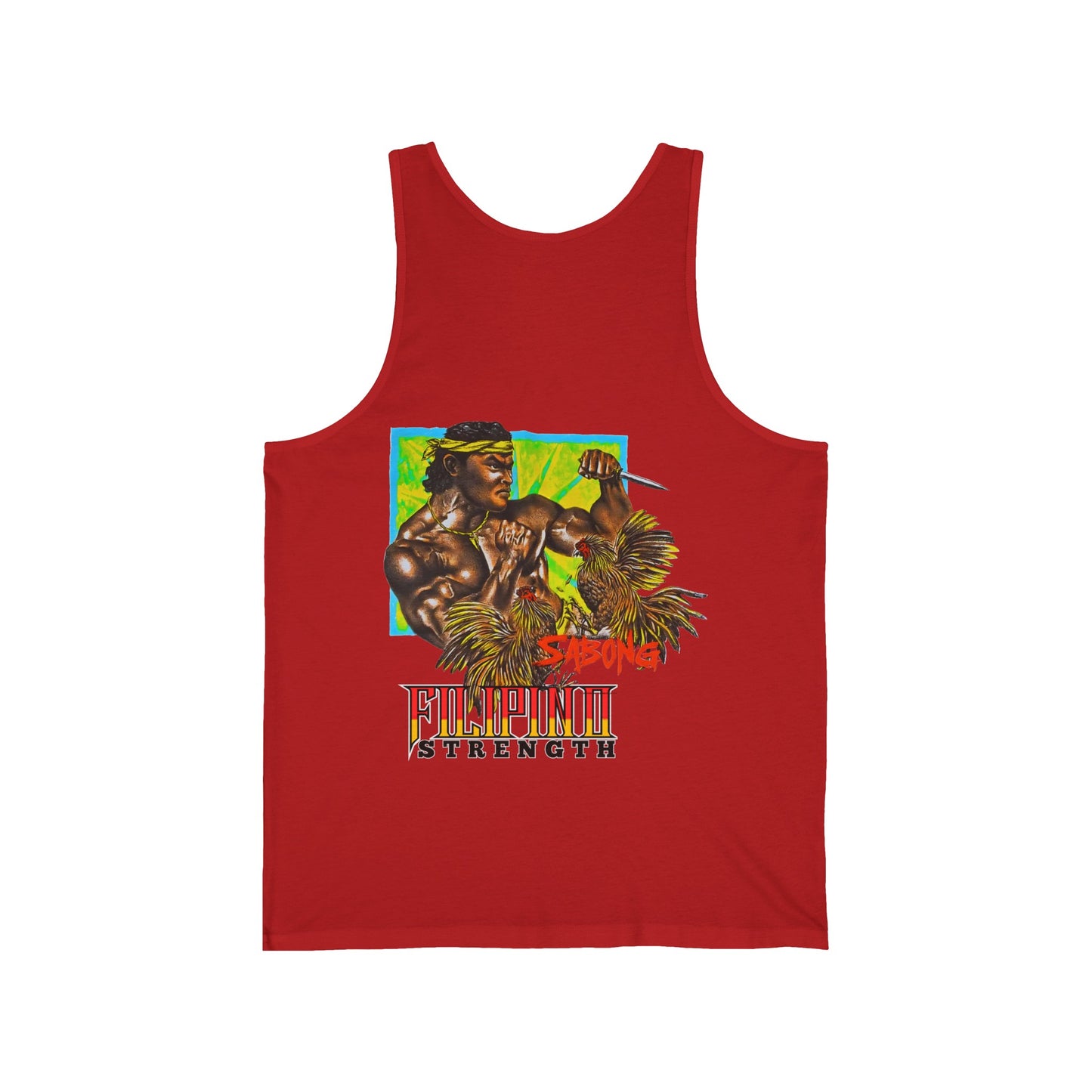 Filipino Strength Sabong Vintage Design 90s New Print Unisex Jersey Tank