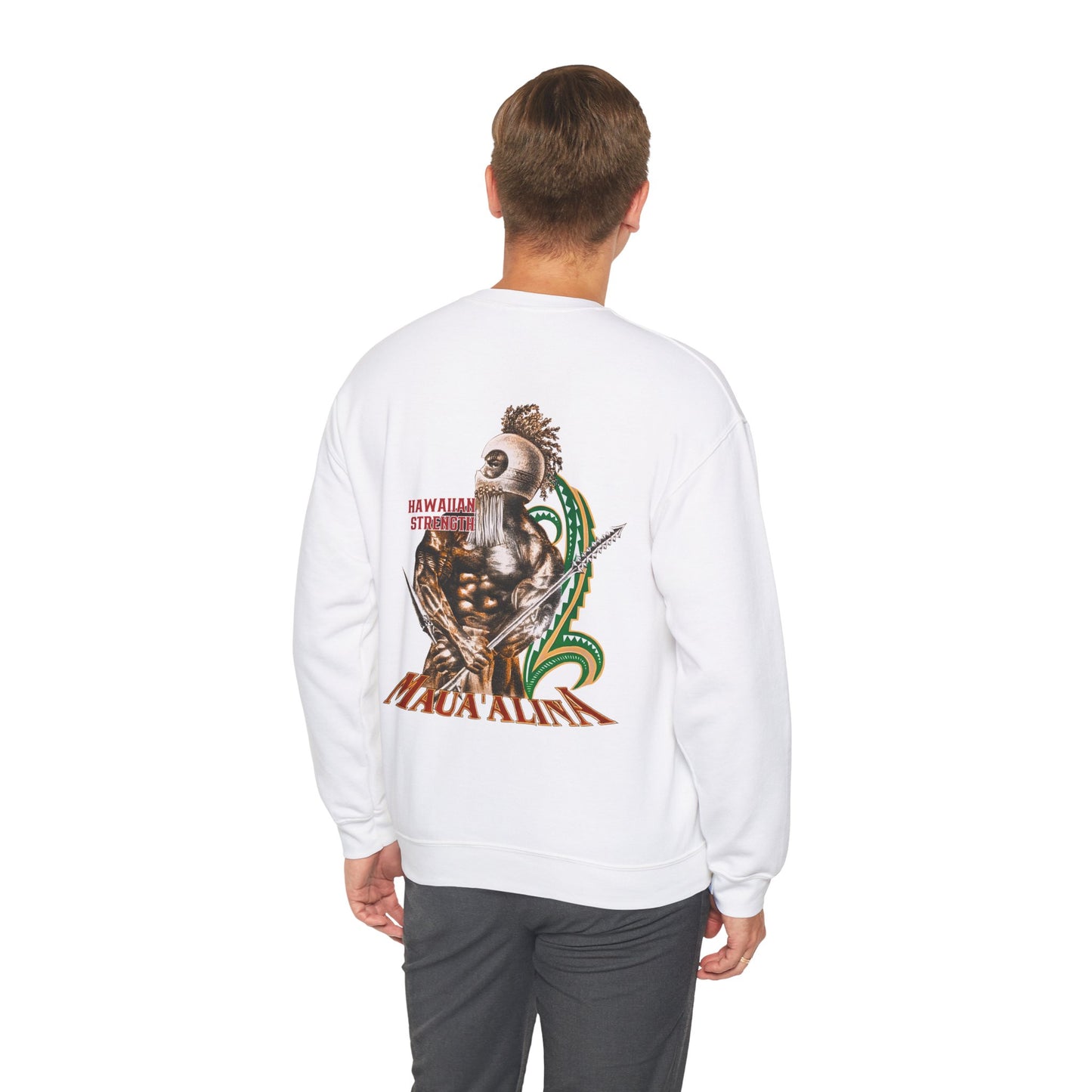 Hawaiian Strength Maua'alina Vintage Design 90s New Print Unisex Heavy Blend™ Crewneck Sweatshirt