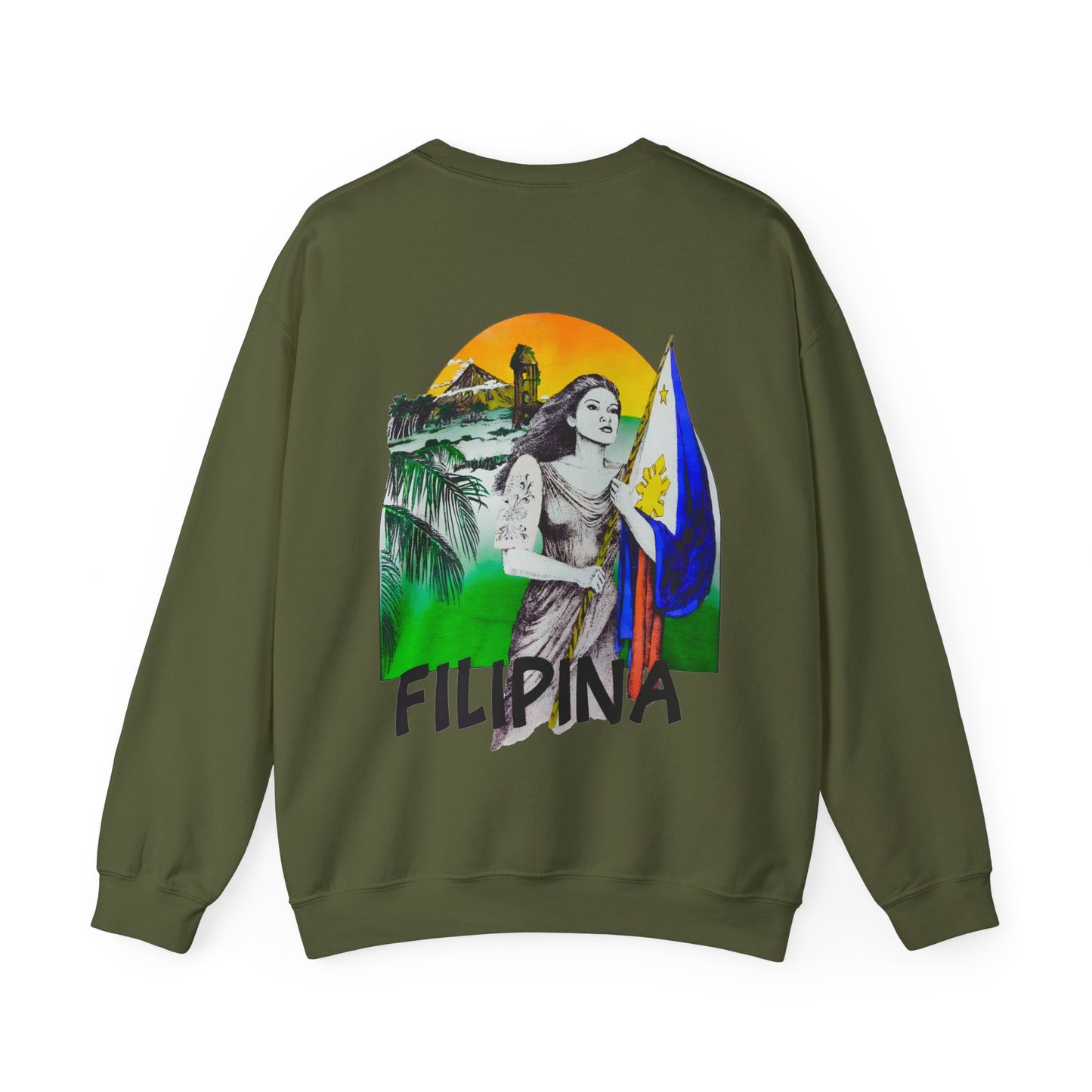 Filipino Strength Filipina Vintage Design 90s New Print Unisex Heavy Blend™ Crewneck Sweatshirt