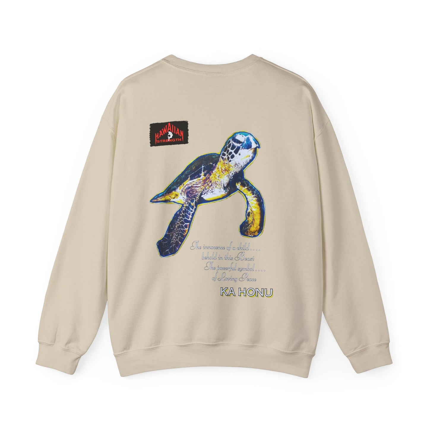 Hawaiian Strength Ka Honu Vintage Design 90s New Print Unisex Heavy Blend™ Crewneck Sweatshirt