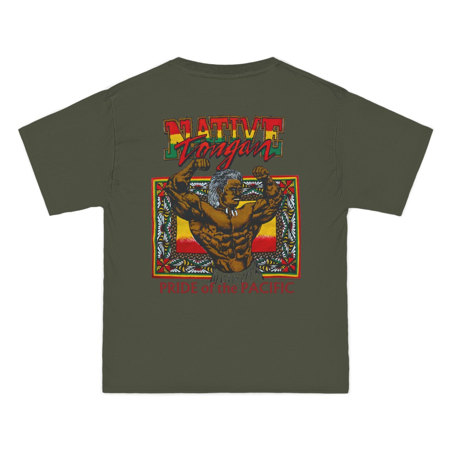 Local Strength Native Tongan Pride of the Pacific Vintage Designs 90s New Print Beefy-T®  Short-Sleeve T-Shirt
