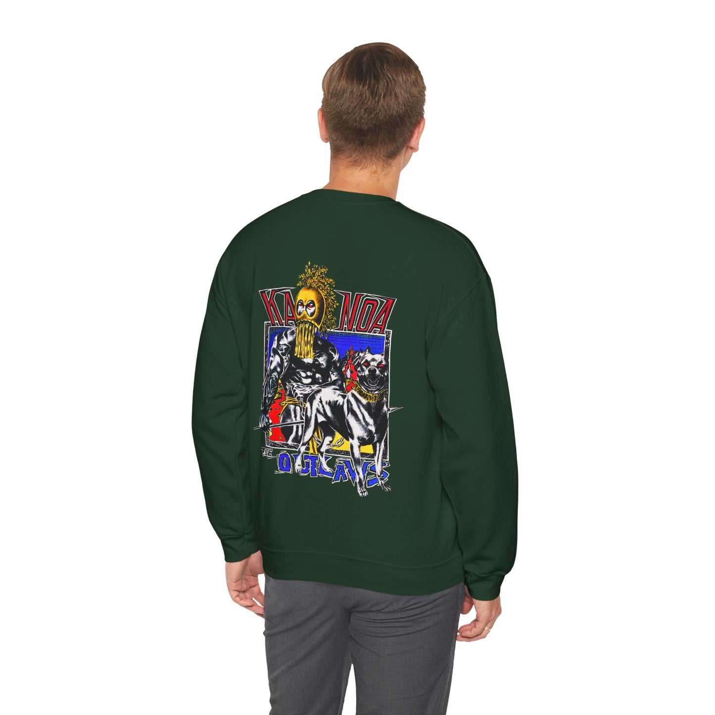 Hawaiian Strength Kanoa The Outlaws Vintage Design 90s New Print Unisex Heavy Blend™ Crewneck Sweatshirt