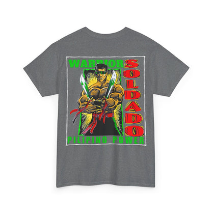 Filipino Strength Soldado Warrior Pilipino Power Vintage Design 90s New Print Unisex Heavy Cotton Tee