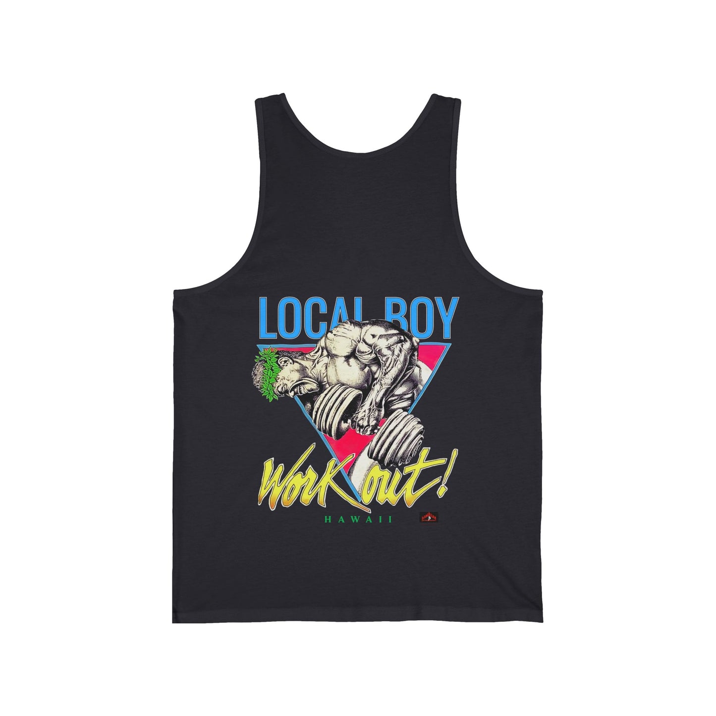 Hawaiian Strength Local Boy Work Out Hawaii Vintage 90s Design New Print Unisex Jersey Tank
