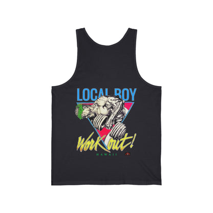 Hawaiian Strength Local Boy Work Out Hawaii Vintage 90s Design New Print Unisex Jersey Tank