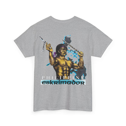Filipino Strength Philippine Eskrimador Vintage Design 90s New Print Unisex Heavy Cotton Tee