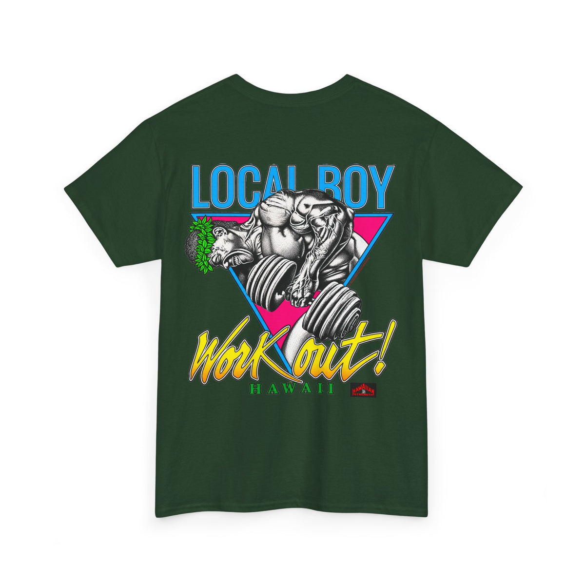 Hawaiian Strength Local Boy Work Out Hawaii Unisex Heavy Cotton Tee