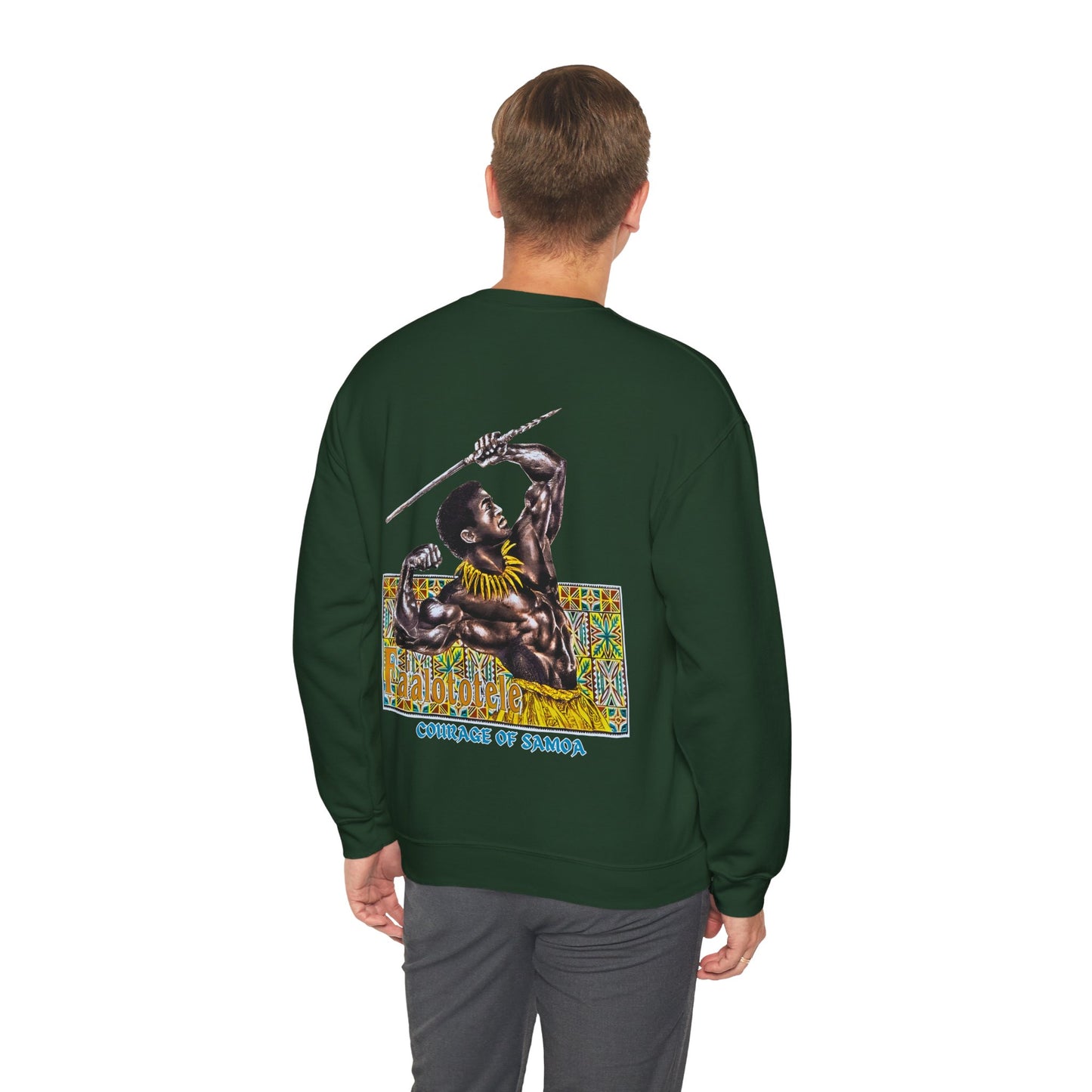 Samoan Strength Faalototele Courage of Samoa Vintage Design 90s New Print Unisex Heavy Blend™ Crewneck Sweatshirt