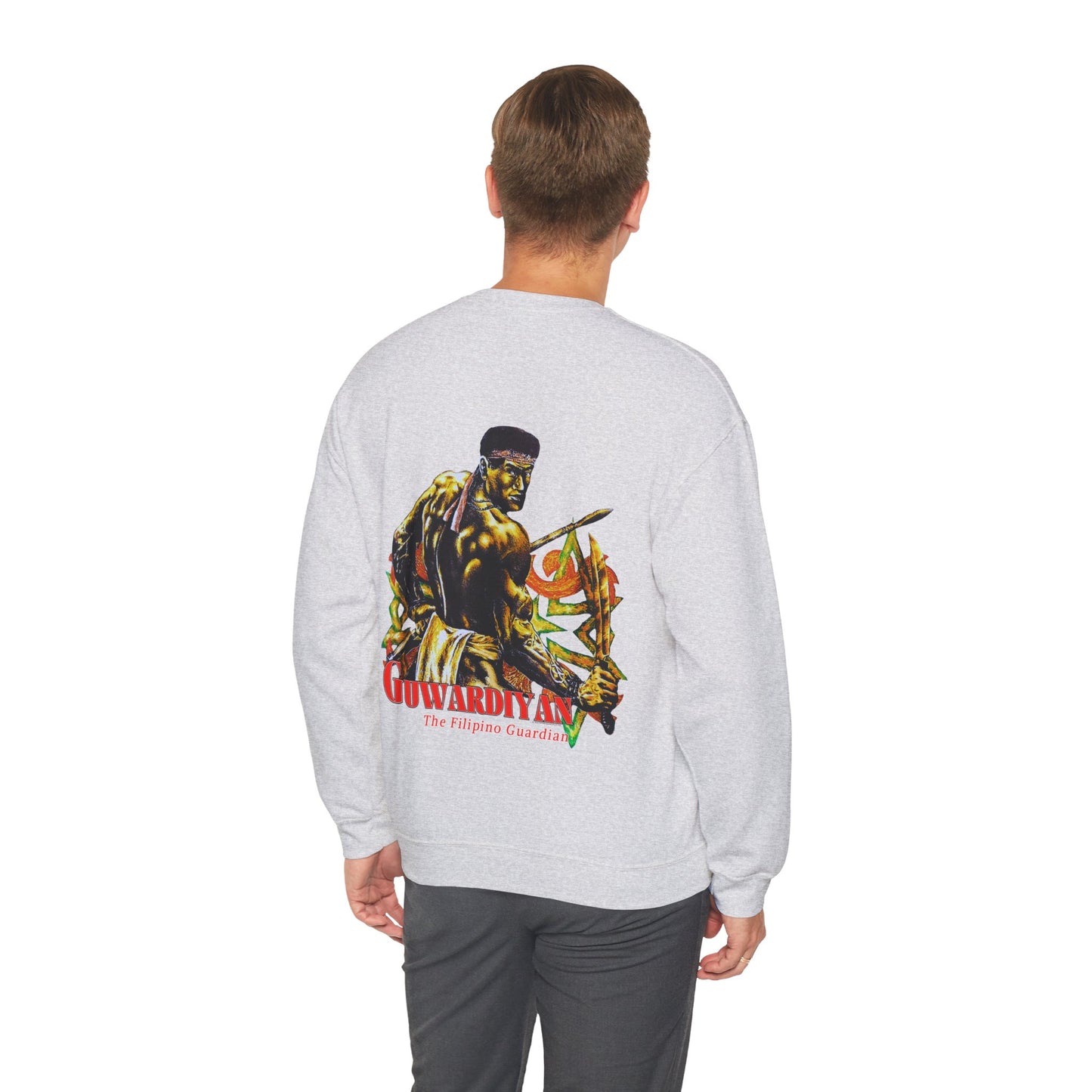 Filipino Strength The Filipino Guardian Guwardiyan Vintage Design 90s New Print Unisex Heavy Blend™ Crewneck Sweatshirt