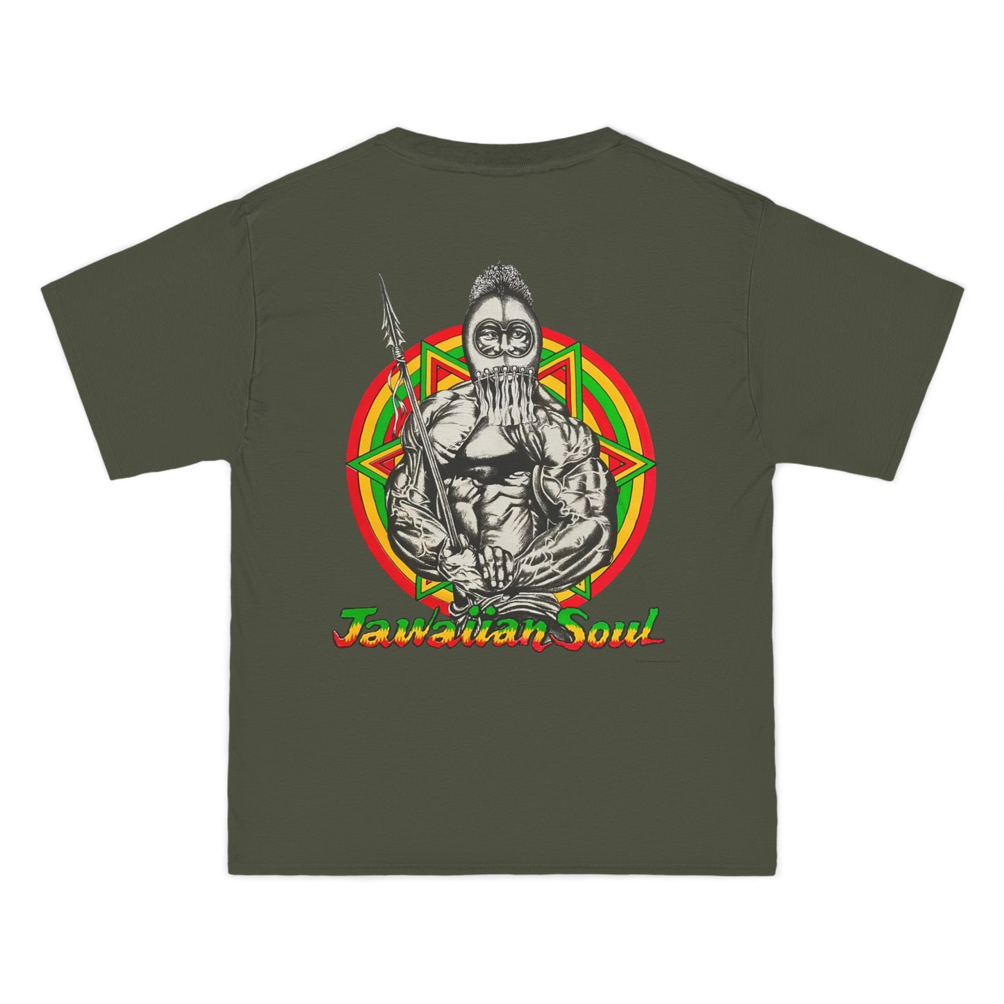 Jawaiian Strength Jawaiian Soul Vintage Design 90s New Print Beefy-T®  Short-Sleeve T-Shirt