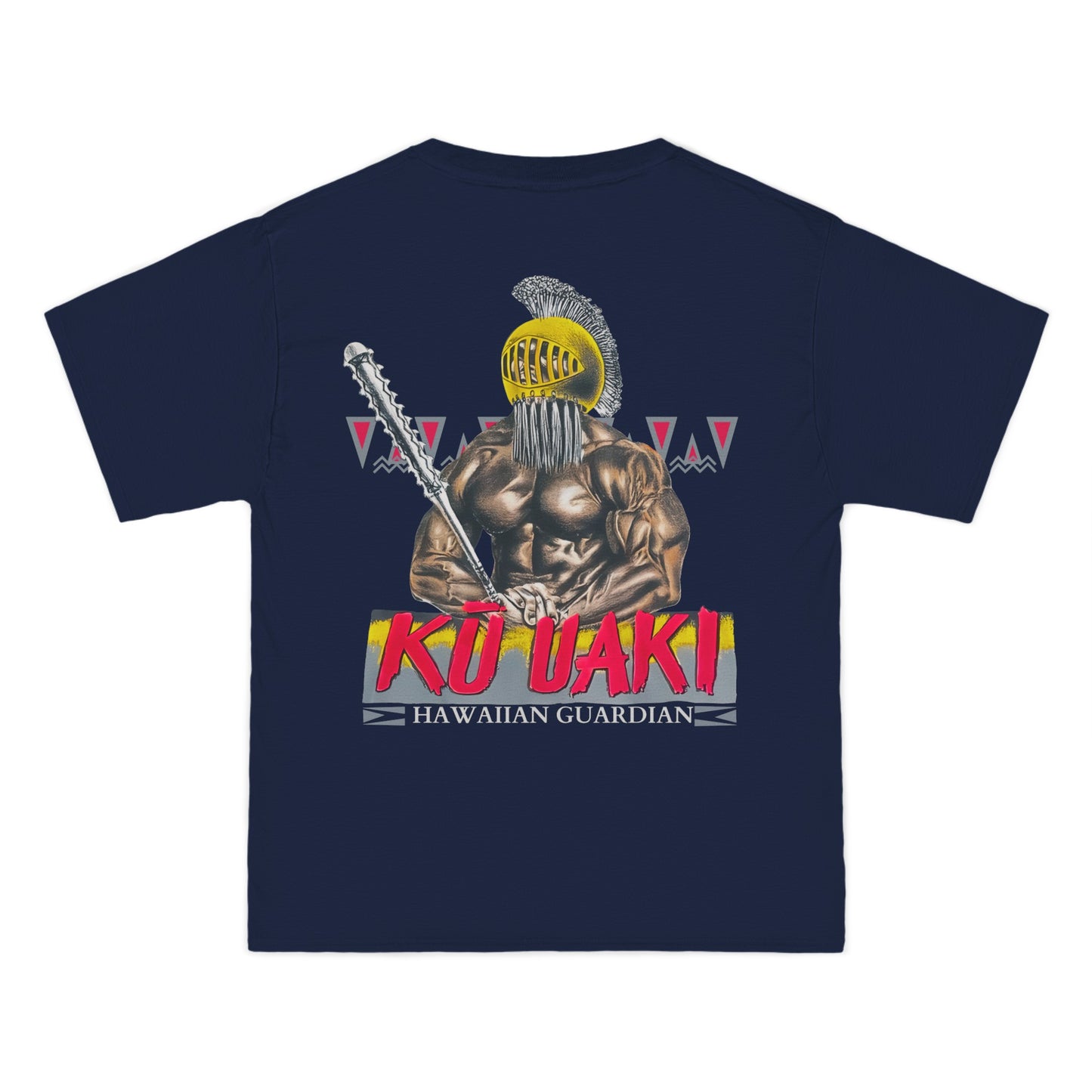 Hawaiian Strength Hawaiian Guardian Ku Uaki Vintage Design 90s New Print Beefy-T®  Short-Sleeve T-Shirt