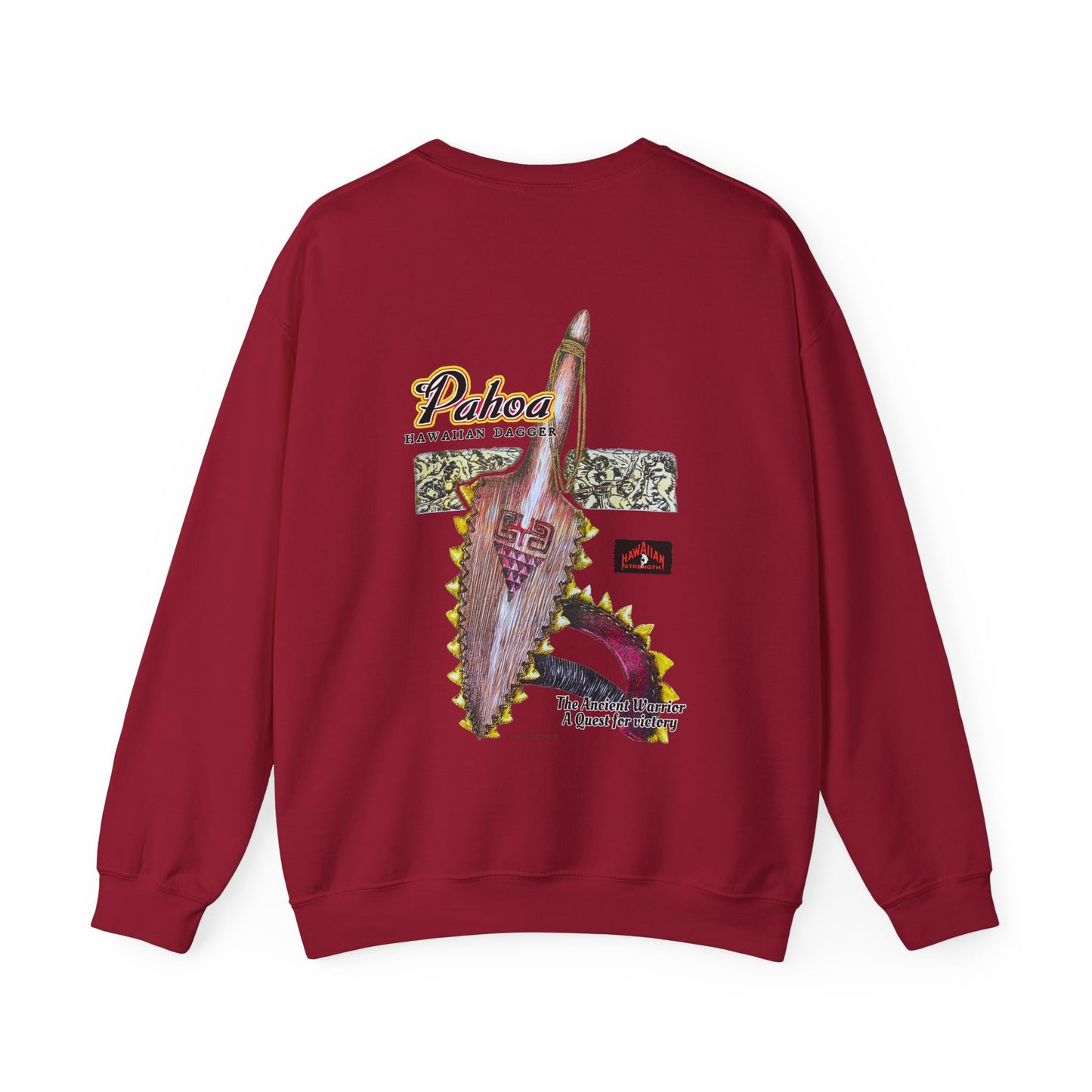 Hawaiian Strength Pahoa Hawaiian Dagger Vintage 90s Design New Unisex Heavy Blend™ Crewneck Sweatshirt