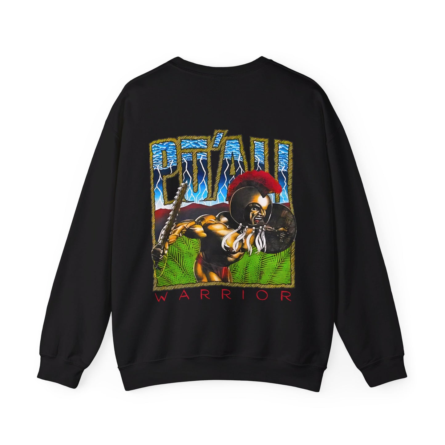 Hawaiian Strength Pu'ali Warrior Vintage Design 90s New Print Unisex Heavy Blend™ Crewneck Sweatshirt