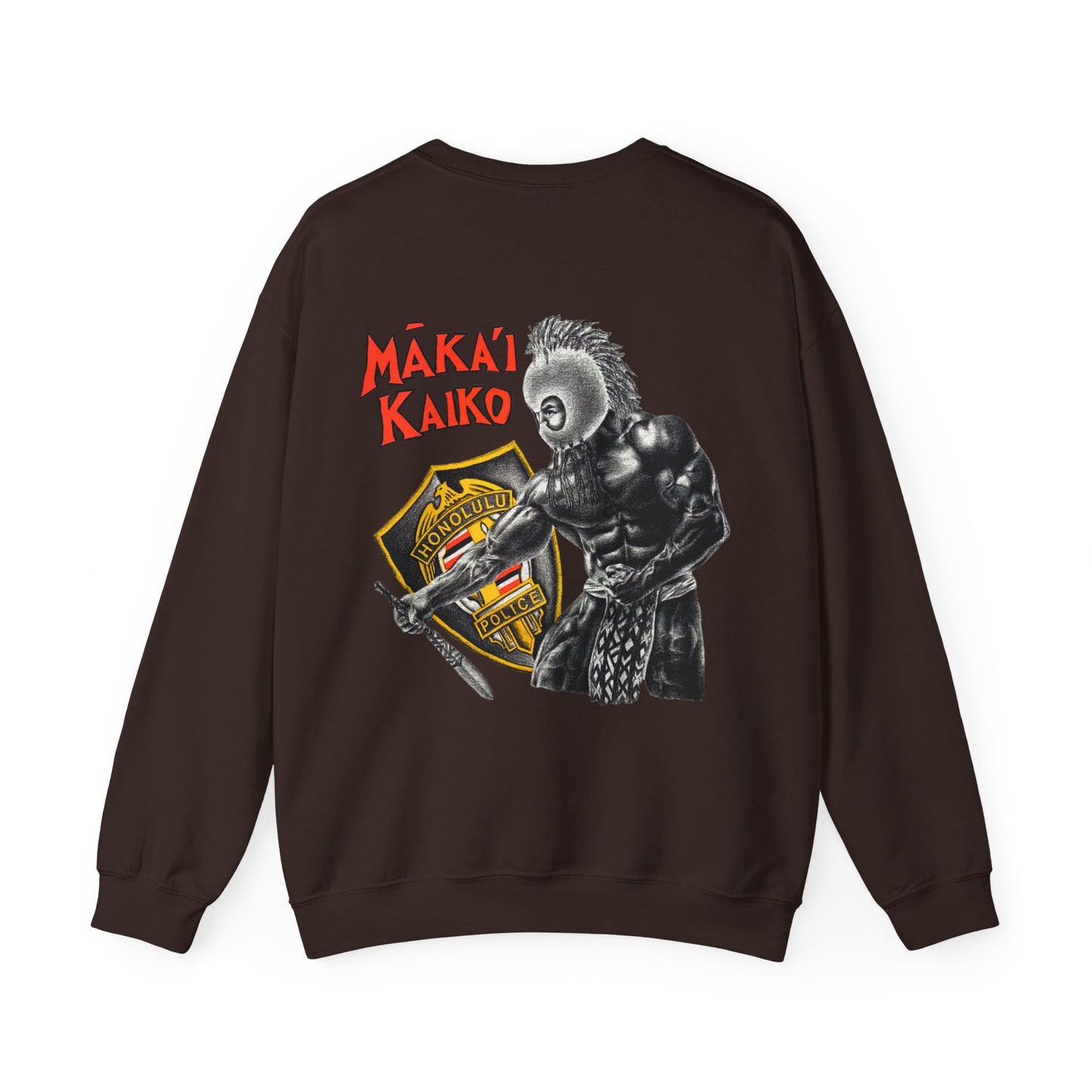 Hawaiian Strength Makai Kaiko Honolulu Police Vintage Design 90s New Print Unisex Heavy Blend™ Crewneck Sweatshirt