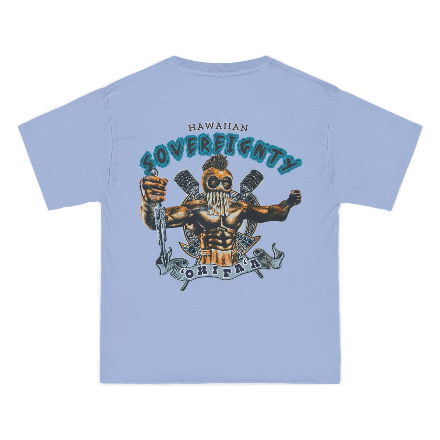 Hawaiian Strength Hawaiian Sovereignty 'Onipa'a Vintage Design 90s New Print Beefy-T®  Short-Sleeve T-Shirt