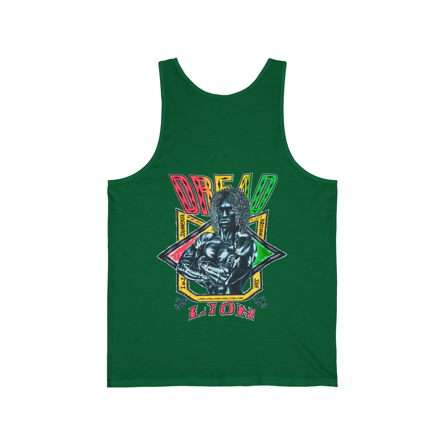 Jawaiian Strength Dread Lion Vintage 90s Design New Print Unisex Jersey Tank