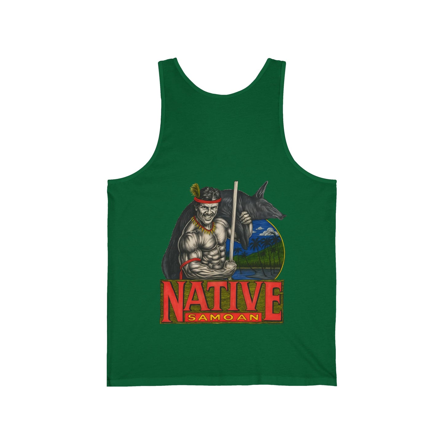Samoan Strength Native Samoan Vintage 90s Design New Print Unisex Jersey Tank