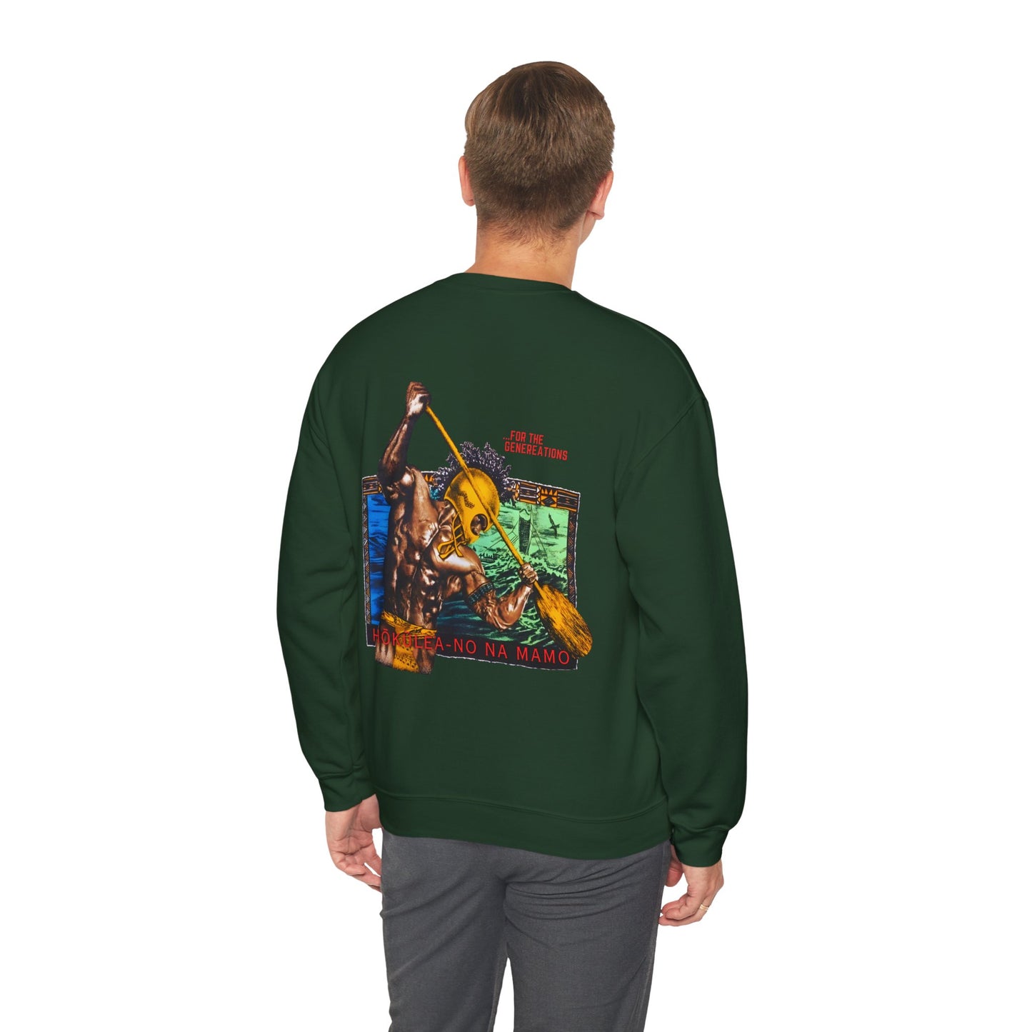 Hawaiian Strength For The Generations Hokulea-no Na Mamo Vintage Design 90s New Print Unisex Heavy Blend™ Crewneck Sweatshirt