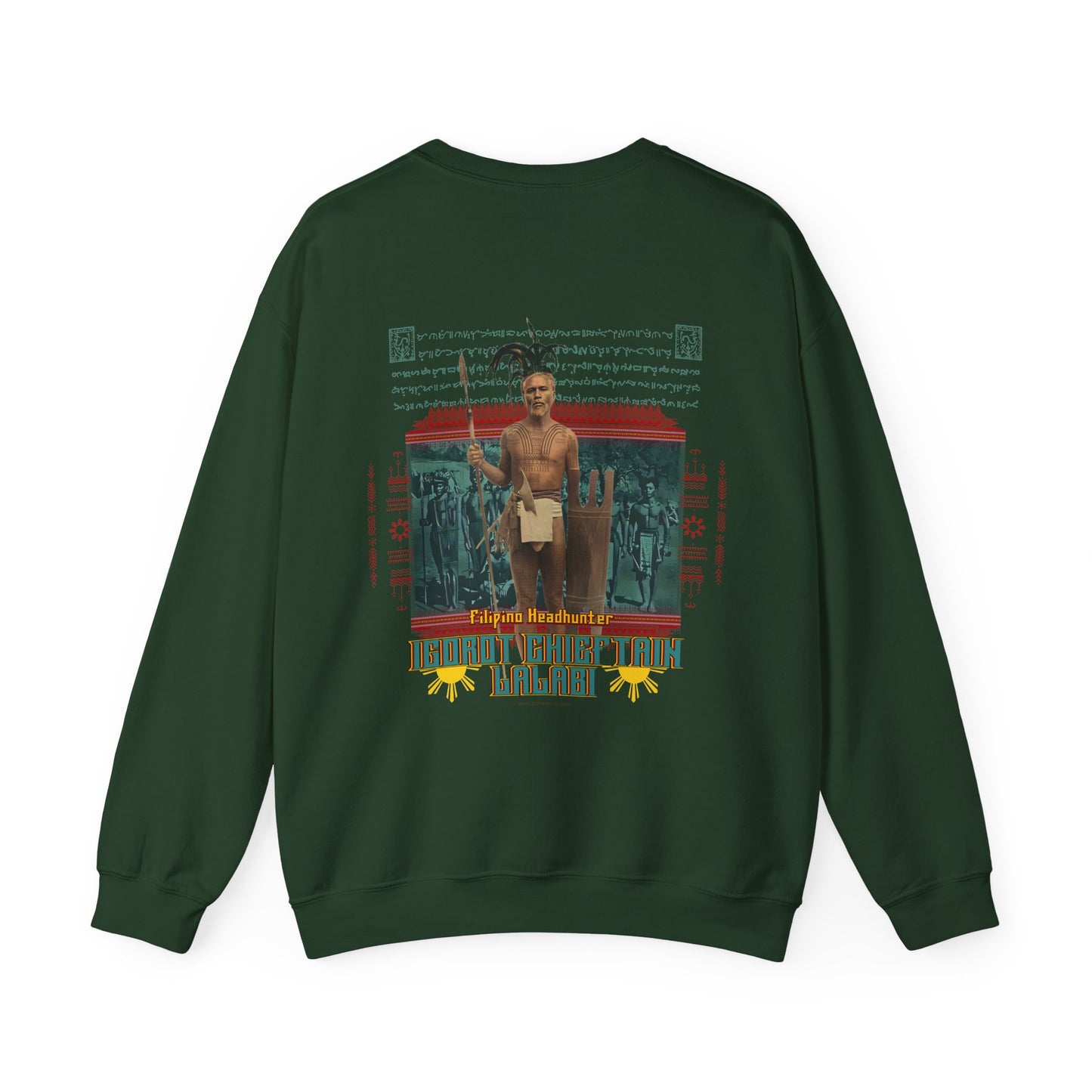 Filipino Strength Filipino Headhunter Igorot Chieftain Lalabi Unisex Heavy Blend™ Crewneck Sweatshirt