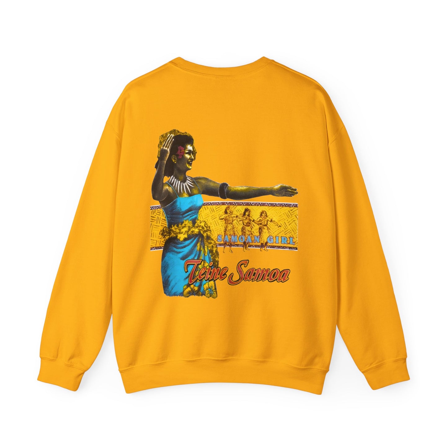 Samoan Strength Samoan Girl Teine Samoa Vintage Design 90s New Print Unisex Heavy Blend™ Crewneck Sweatshirt